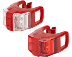 Набор мигалок передняя + задняя KLS TWINS II. силикон. красный