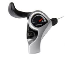 Шифтер Shimano SL-TX50 левый 3-быстрый. (без индексов) + трос, серебро, OEM