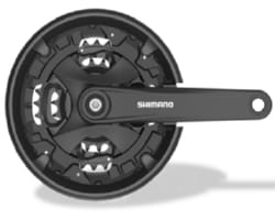 Шатуни Shimano FC-MT101-3, 175мм, 44X32X22, захист зірок