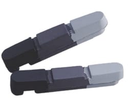 Картриджи Alligator для колодок для алюминиевых ободов черно-серо-белые.