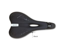 Сідло DDK 390MF Memory foam 269*156. з отвором. чорний-білий