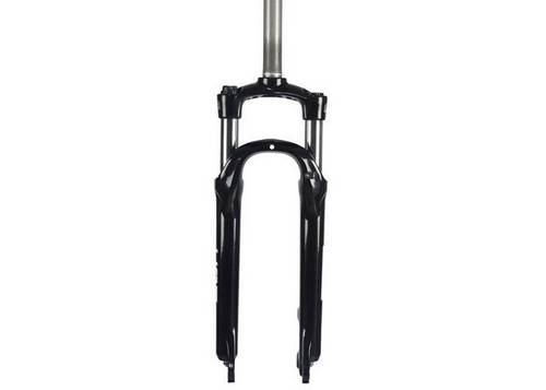 Вилка 26 Suntour XCT DS шток 28,6мм стальний, хід 100, чорний глянцевий