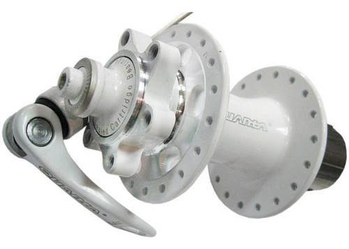 Втулка задня Quando, KT-SR6R під диск QR 145mm 8/9 ск. під ексцентрик алюмін Білий,9x135 QR, насипний, 135 мм,ексцентрик, 32H