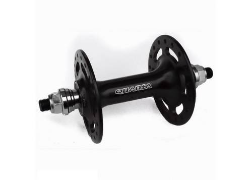 Втулка передняя Quando, KT-DP6F, nut 140mm для фикс, на гайках черн., насыпной, гайки, 32H