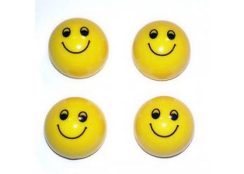 Ковпачок для камери TW V-22 у вигляді смайлика з  керамики, жёлт. цвета (в комплекті 4шт) Автомобильніго стандарта
