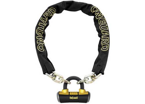Замок ONGUARD MASTIFF Цепь 110cм x 10мм усиленный титаном + Boxer U-lock, 4 ключа + 1 с подсветкой