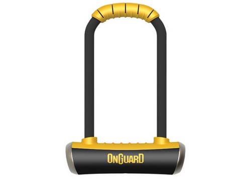 Замок U-образный ONGUARD PITBULL Mini LS размер скобы 90 x 240мм, толщина 14 мм, с креплением, 4 ключа + 1 с подсветкой