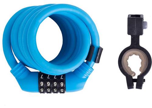 Кодовий замок Green Cycle GCL-А600 в силіконовій обоймі з тросом 10х150см синій