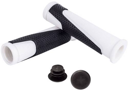 Грипсы Green Cycle GGR-004 130mm черно-белые с барендами