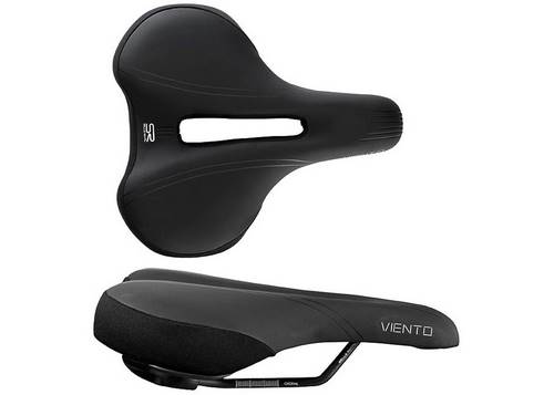 Сідло Selle Royal Classic VIENTO RELAXED, Foam Matrix, обивка Soft Touch, 255х229мм, 531г, еластоміри, рейли сталь, unisex, чорне