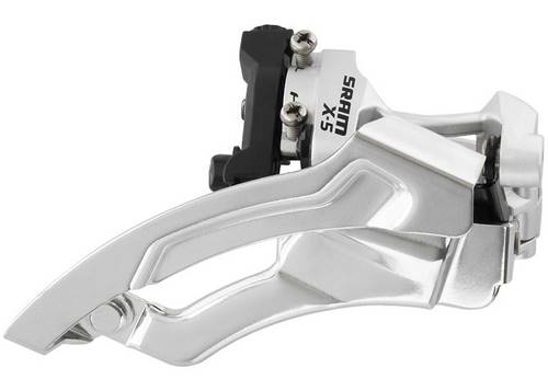 Перемикач пер. Sram X5, труба 34.9 мм, 3x9ск, верхняя тяга