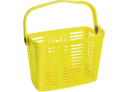 Корзина Bellelli Plaza Bianco з кріпленням на кермо, пластикова , жовта (Hi Vision)