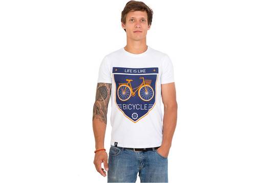 Футболка чоловіча біла Classic bicycle розмір L