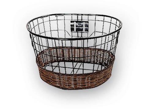 Корзина Green Cycle GCB-24D стальна з швидкознімним кріпленням на 1'' виніс, коричнева