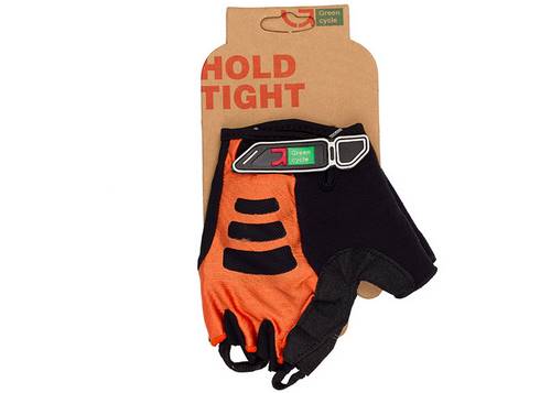 Рукавички Green Cycle NC-2507-2015 MTB Gel без пальців M помаранчево-чорні