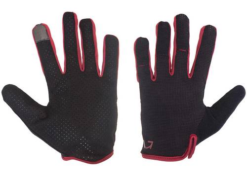 Рукавички Green Cycle Punch з закритими пальцями XL чорно-червоні
