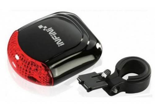 Мигалка задня Infini VISTA I-404R, 3 світлодіодов, 3 режима, 2хN(LR1), з кріпл.