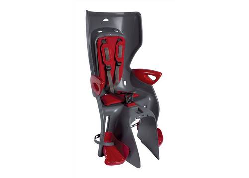 Сидіння задн. Bellelli Summer Сlamp (на багажник) до 22кг, сіре з червоною підкладкою