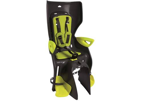 Сидіння задн. Bellelli Summer Сlamp (на багажник) до 22кг, темно-сіре з салатовою підкладкою (HI Vision)