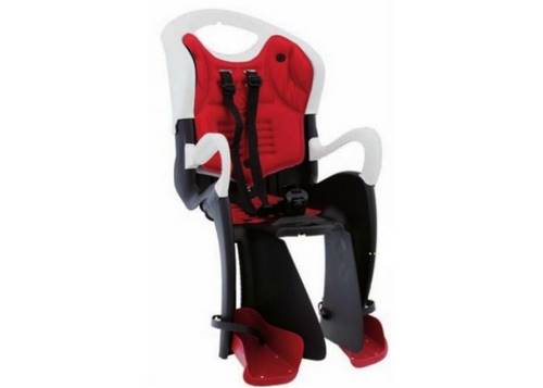 Сидіння задн. Bellelli Tiger Relax B-fix до 22кг, чорно-біле з червоною підкладкою