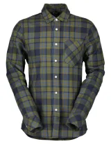 Рубашка SCOTT FLANNEL dust grey/black - XL — fir green/dark blue