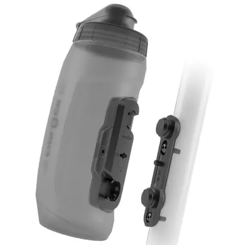 Фляга FIDLOCK TWIST 590 FL logo, trans. black SET (connector + BIKE base)