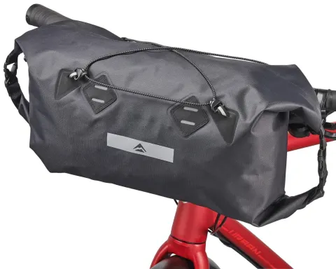 Сумка MERIDA TRAVEL BAG, BLACK/GREY ONE SIZE, VOLUME: 7.4L, DIA.33.5*L:63.5CM, MATERIAL: 210D RIPSTOP TPU