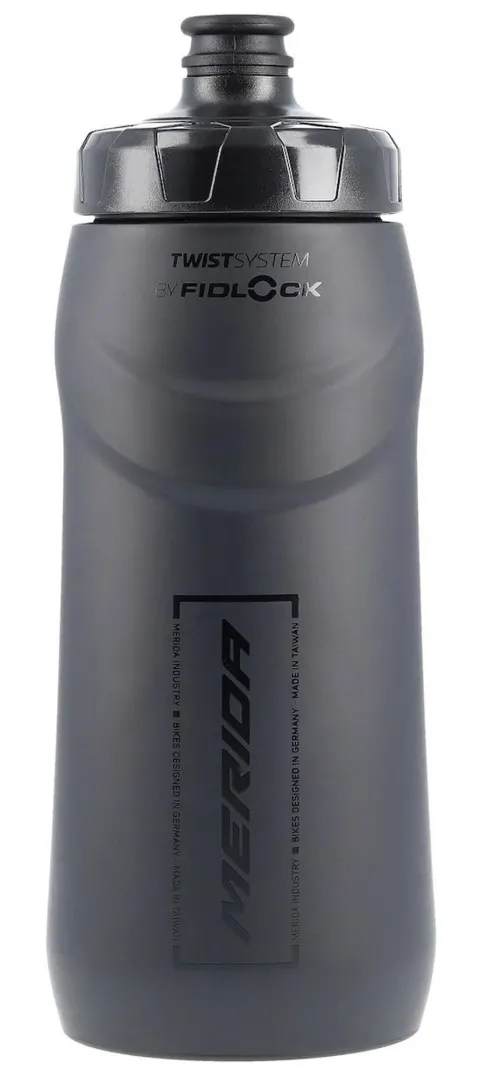 Фляга MERIDA/FIDLOCK Matt Black, Glossy Black 620 ccm Bottle with connector (Без бази)