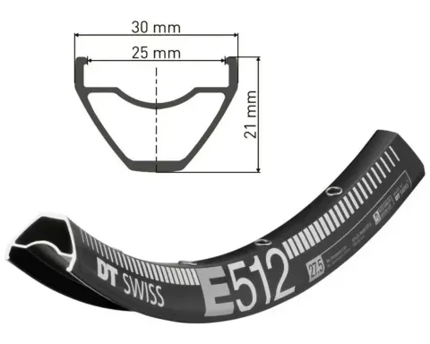 обод DT SWISS E 512 27x25 DISK BRAKE 28отв.