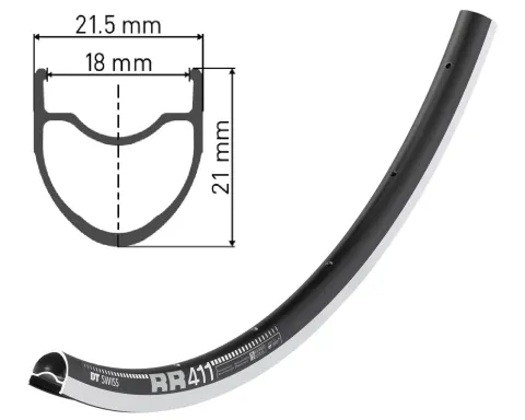 обод DT SWISS RR 411A 29x18 RIM BRAKE 24отв.