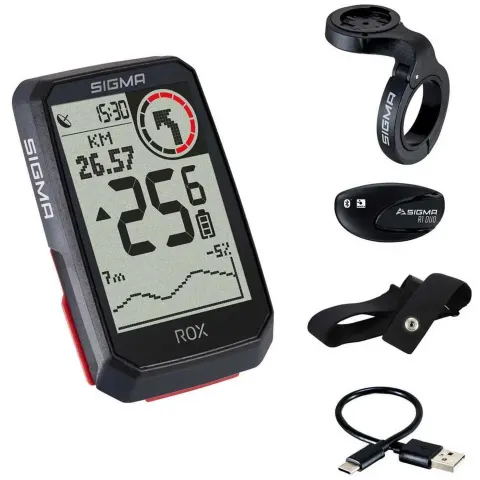 Велокомпьютер Sigma Sport ROX 4.0 HR Set Black