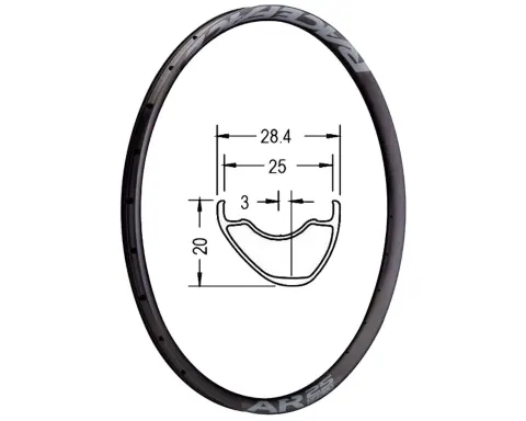 Обод RACE FACE AR OFFSET 2019, 25 мм, 27.5", 32H (GRY) Серый (Алюминиевый)