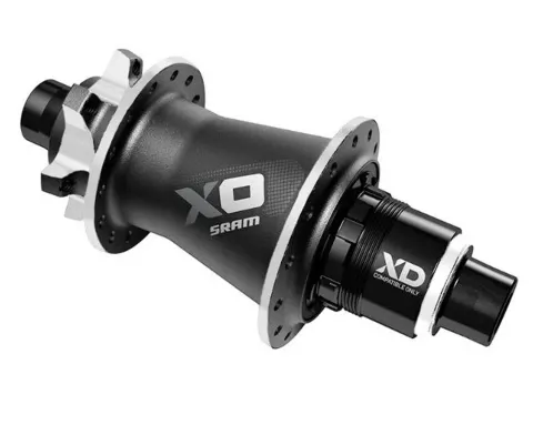 Втулка SRAM X0 Задняя, 28 отв., QR/12 мм, XD Body (BLK/SLV) Черно-Серебристая Алюминиевая
