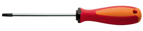 Отвертка Unior Tools Torx TR 15 (антивандальная) (Красная)