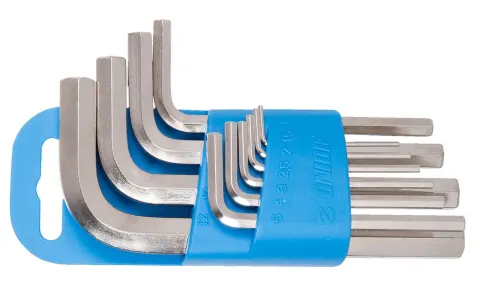 Набір ключів шестигранних Unior Tools 1.5-10 мм у підвісі (9 шт.)