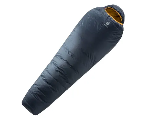 Спальник DEUTER Astro 500 L (цвет Ink-Curry) пуховый, удлиненный, левый зиппер
