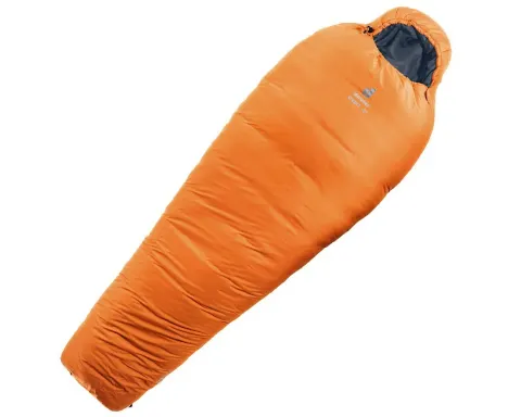 Спальник DEUTER Orbit -5° L (цвет Mandarine-Ink) синтетический, удлиненный, правый