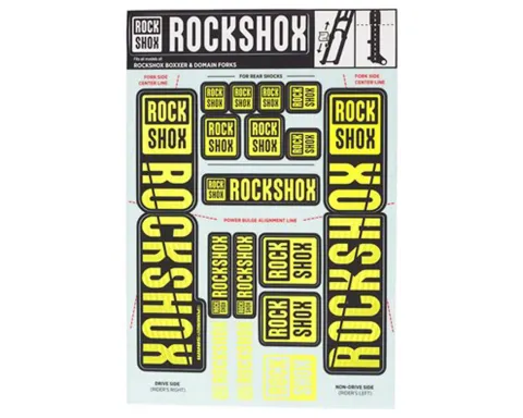 Набір наліпок RockShox KIT 35 мм DC NE01 YELLOW (Жовтий Неоновий)