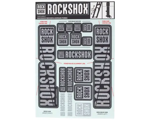 Набір наліпок RockShox KIT 35MM DC SILVER/DFB BXR (Срібний/Темно-Синій) SRAM