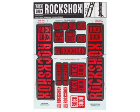 Набір наліпок RockShox KIT 35MM DC SILVER/RED BXR (Срібний/Червоний) SRAM