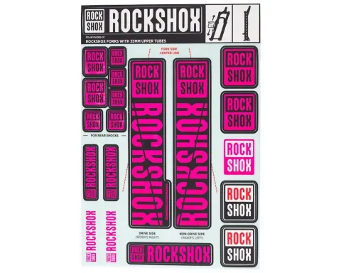 Набір наліпок RockShox KIT 35мм (MAGENTA)