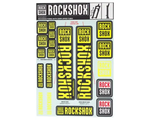 Набір наліпок RockShox KIT 35мм (NEO1 YELLOW)