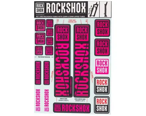 Набір наліпок RockShox KIT 30/32/RS1 (Маджента) SRAM