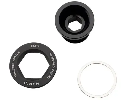 Болт в шатуны Cinch RACE FACE, M18x1.5, с колпачком-съёмником, (Matte Black) матовый чёрный