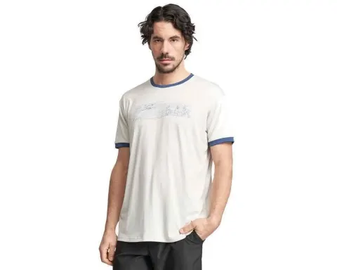 Футболка Beaver SS Tee RACE FACE, (Oatmeal/Blue) овсяно-синяя, Large