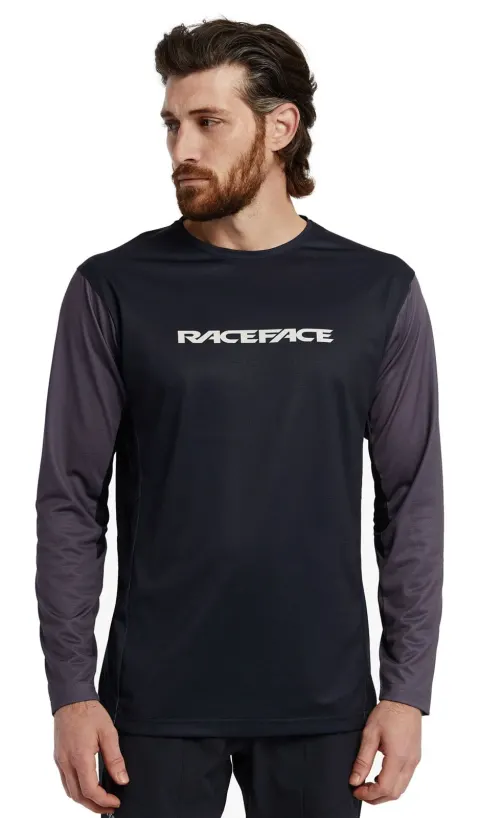 Велофутболка Race Face Indy LS Jersey (Димчастий) M