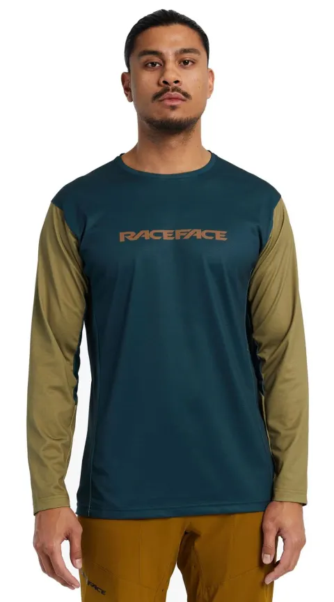 Велофутболка Race Face Indy LS Jersey (Сосновий) S