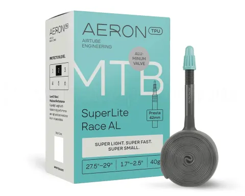 Камера AERON TPU MTB SuperLite Race AL 40г ERGON 1,7"-2,5" Presta 42 мм (алюминиевый)