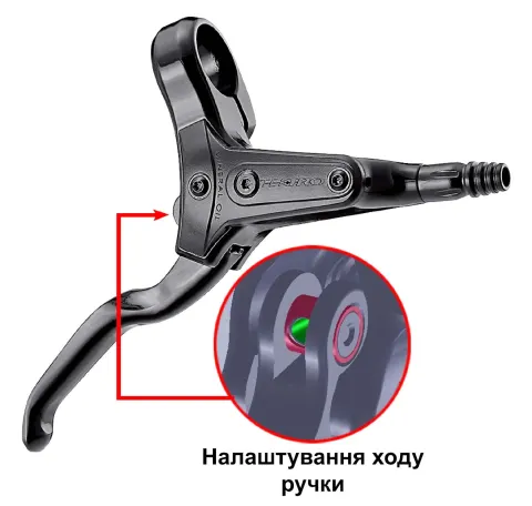 Правая ручка гидравлических тормозов Tektro EP1.0, для тормозов HD-M285/286, (Black) чёрная