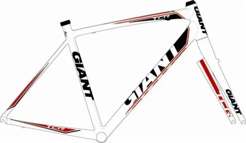 Рама Giant TCR білий/червоний M/50